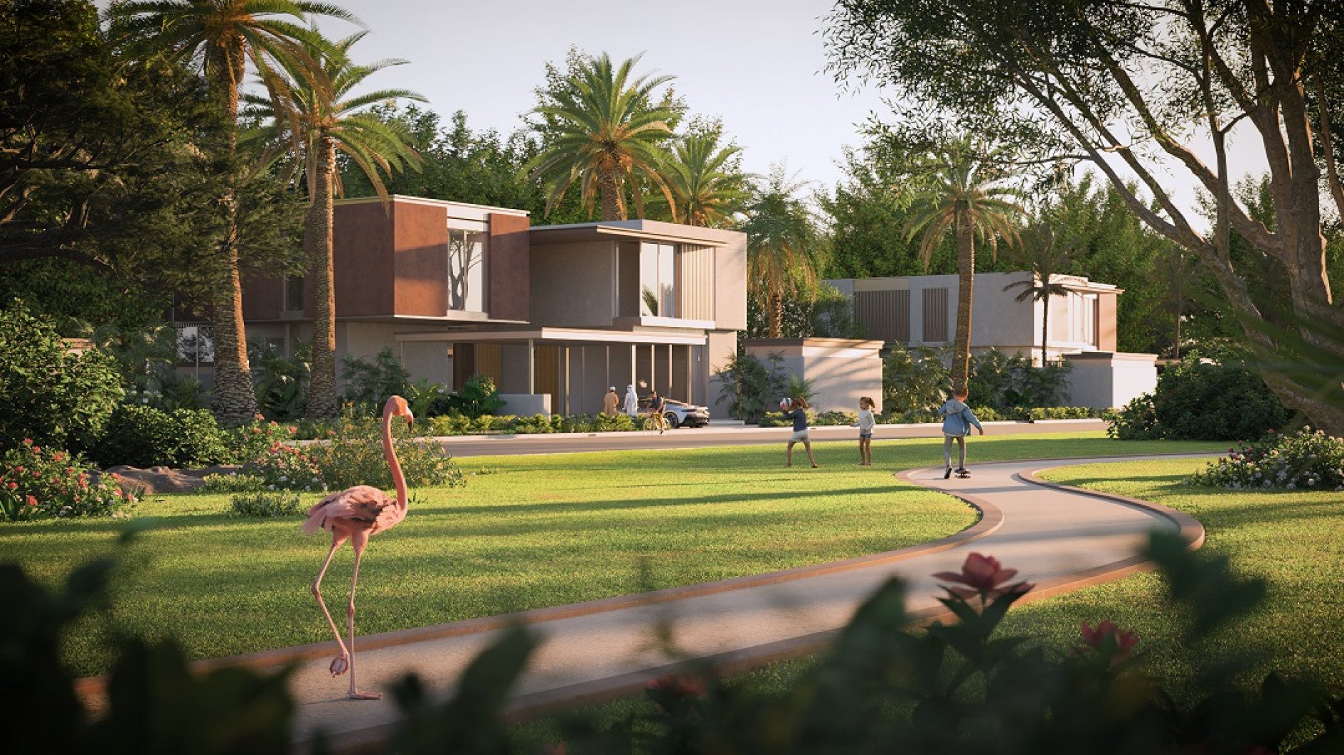 Saadiyat Lagoons lush mangrove villa community view Abu Dhabi