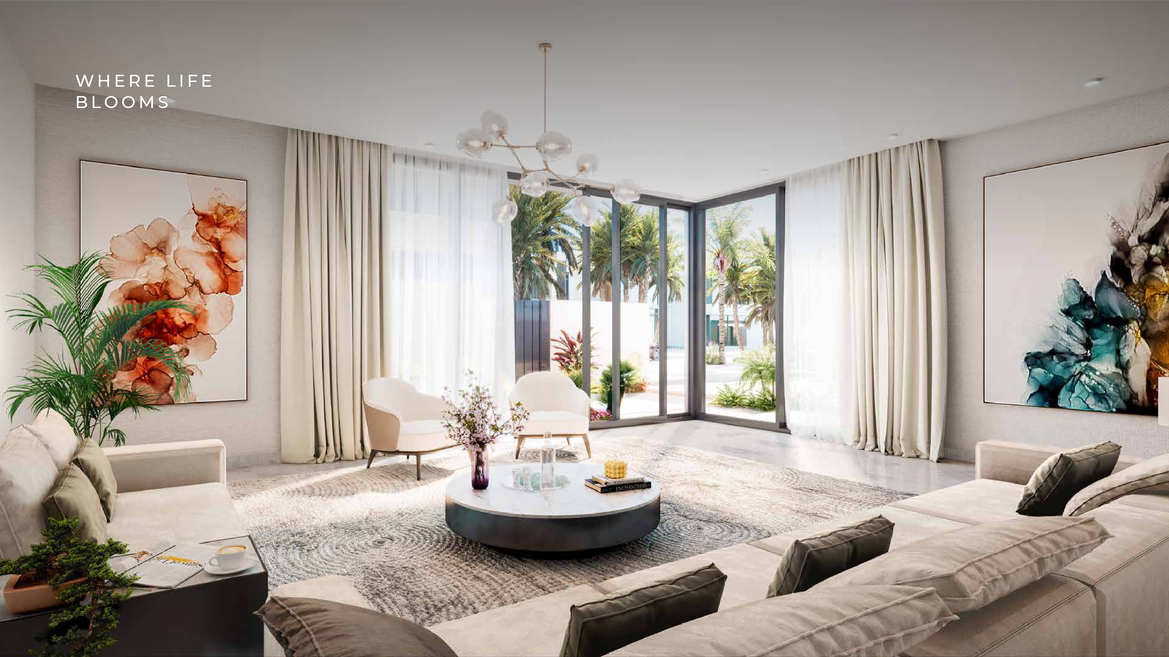 Private pod interior styled as home office in Saadiyat Lagoons villa, Abu Dhabi