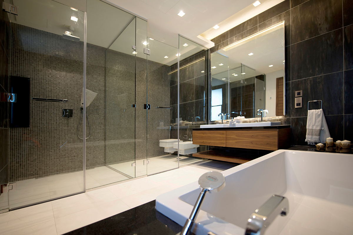 Luxury bathroom featuring marble accents in Hidd Al Saadiyat villa
