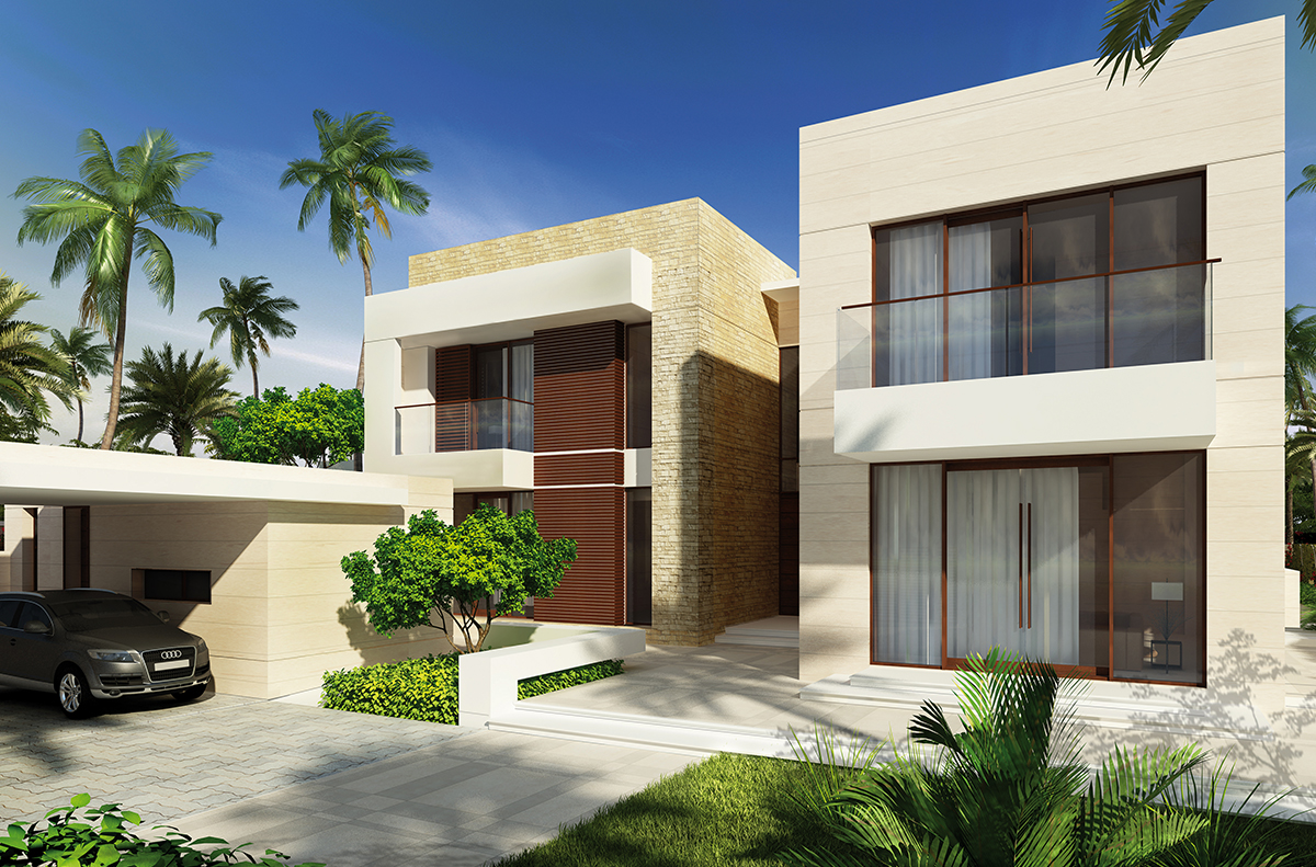 Stunning waterfront property exterior view in Hidd Al Saadiyat