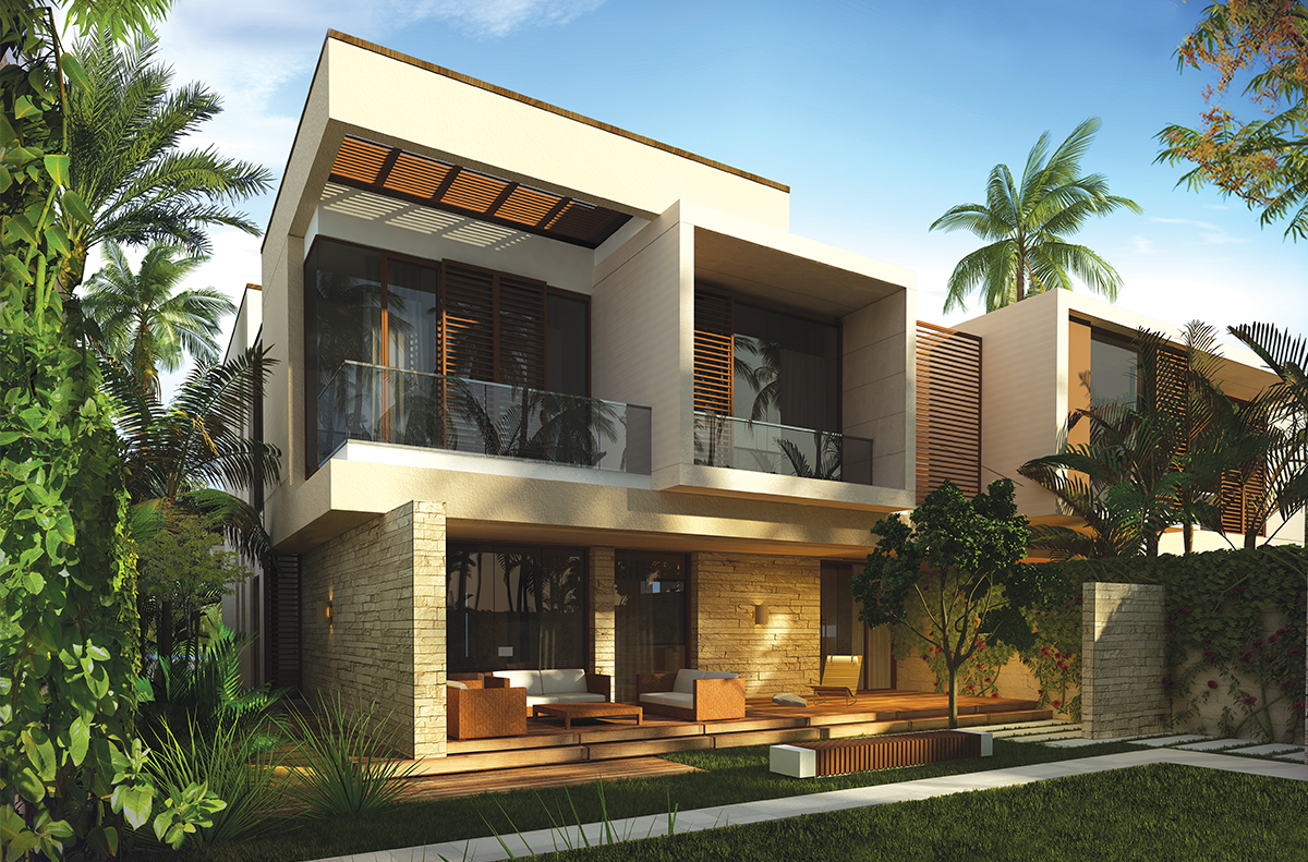Luxury beachfront villa exterior at Hidd Al Saadiyat Abu Dhabi